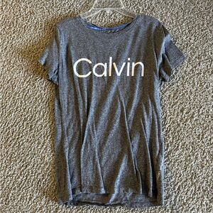 Calvin Klein Charcoal Tee with White Logo